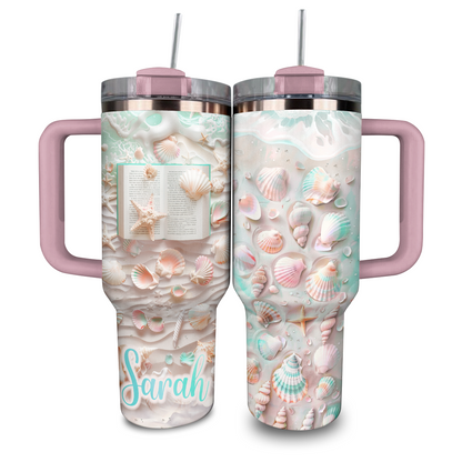 Shineful Personalized Tumbler Pastel Beach Reads