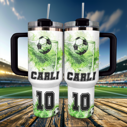 Shineful Personalized Tumbler Soccer Love