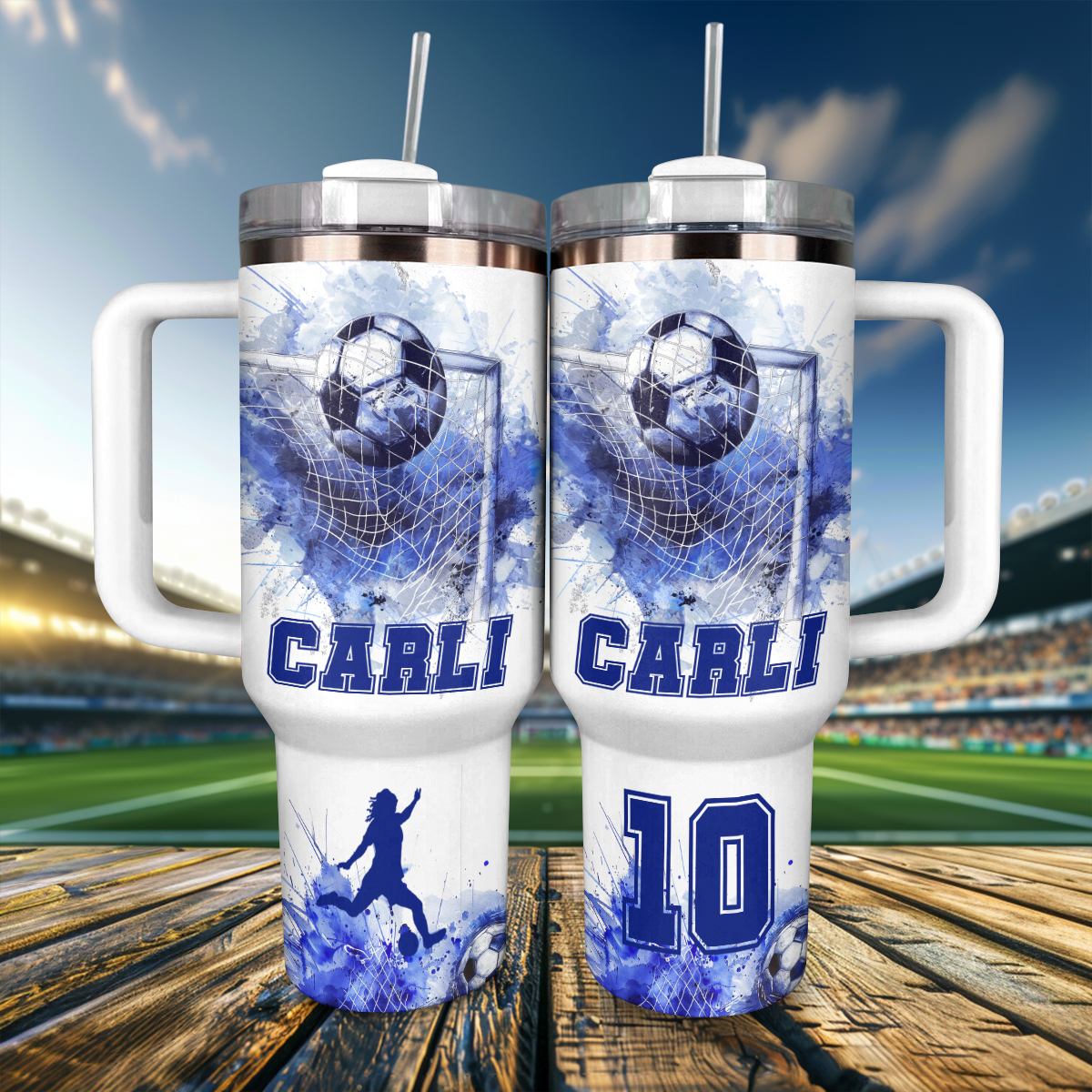 But de football personnalisé Shineful Tumbler