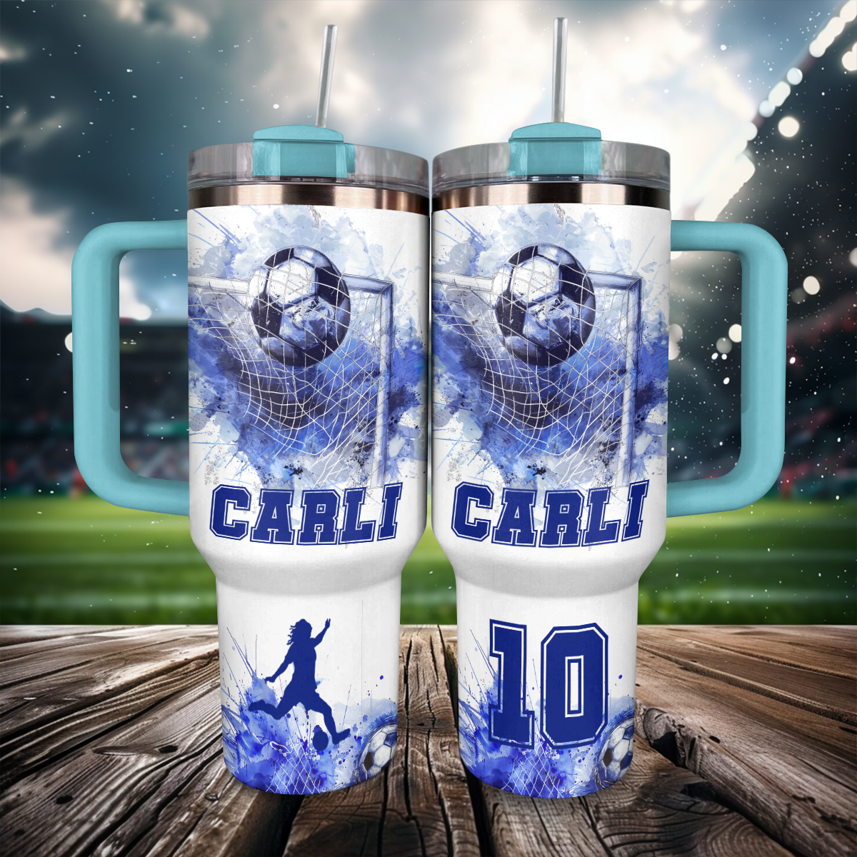 Shineful Personalized Tumbler Soccer Goal