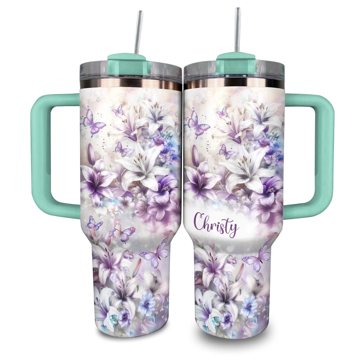 Shineful Personalized Glossy Fluttering Purple Butterfly