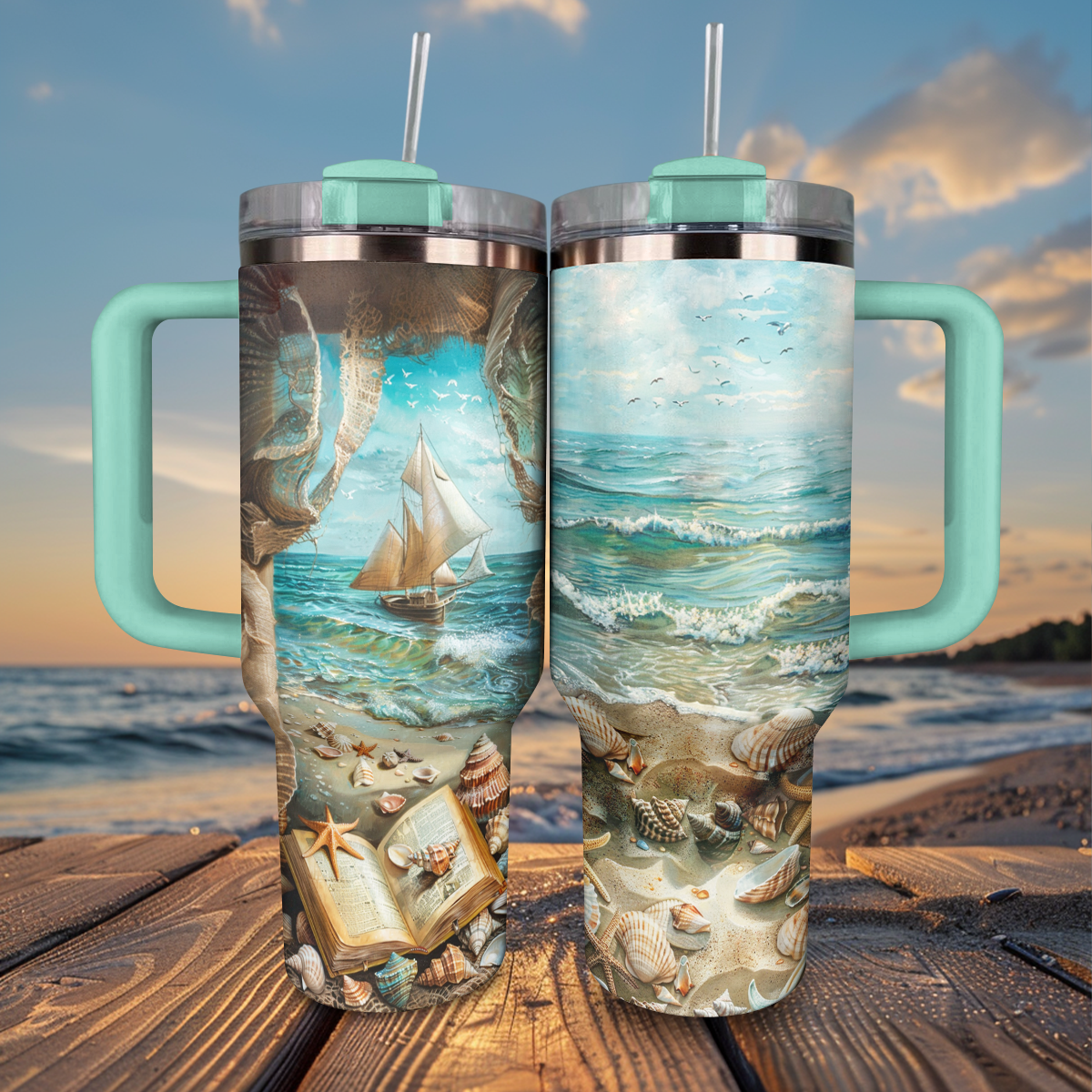 Shineful Tumbler Maritime Muses Reading Adventure