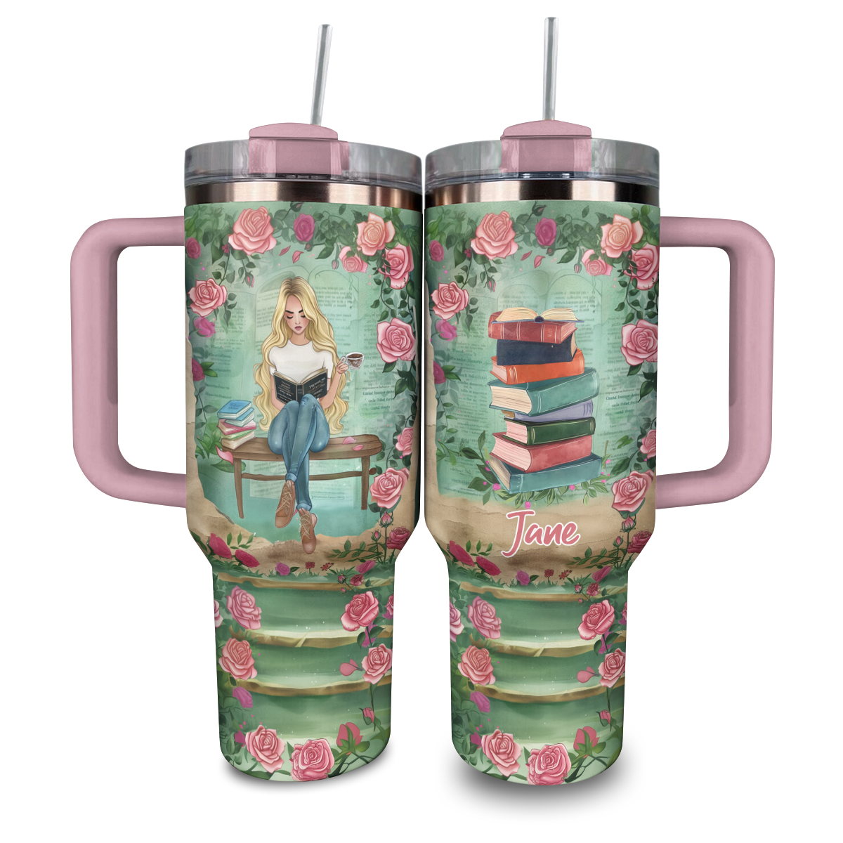 Shineful Personalized Tumbler Garden of Pages