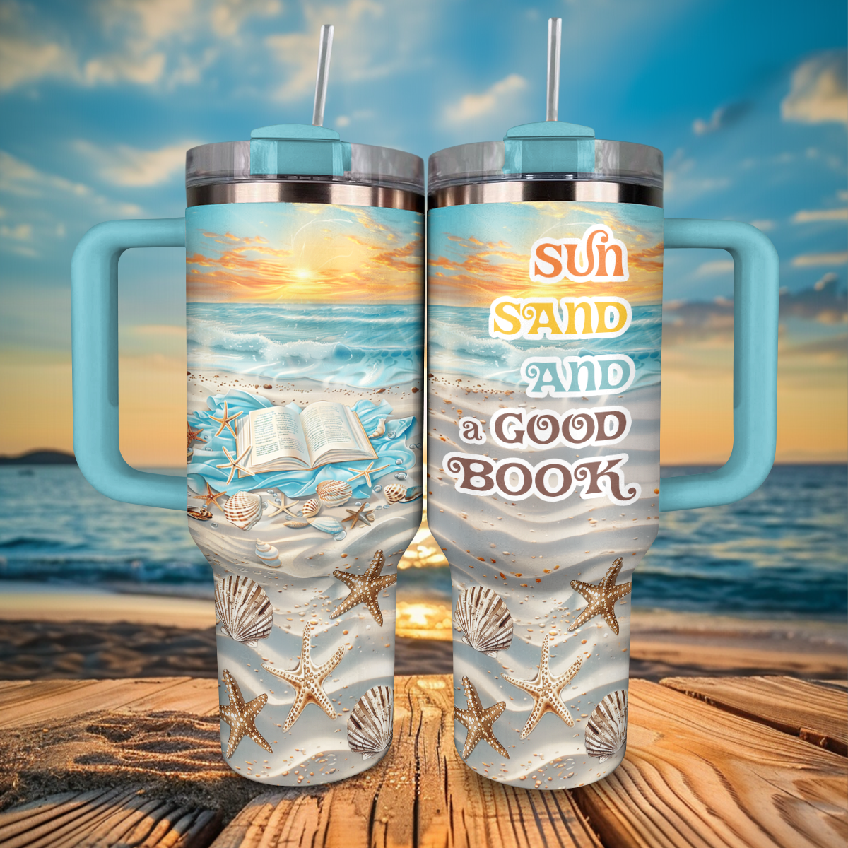 Shineful Tumbler Sunset Beach Reads