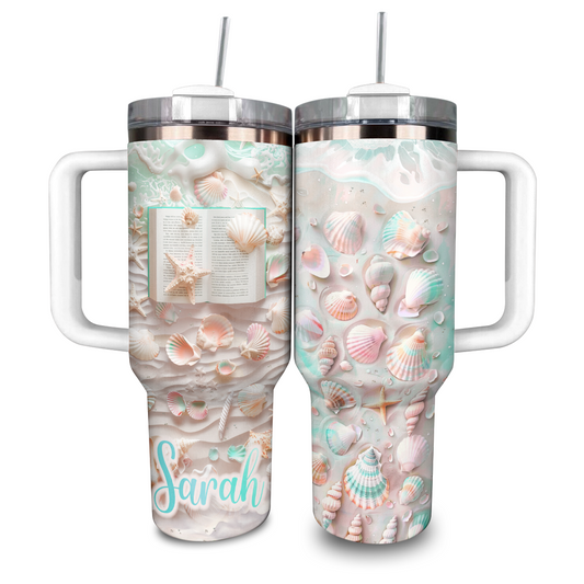 Shineful Personalized Tumbler Pastel Beach Reads