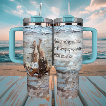 Shineful Tumbler Personalized Reading Lover Favorite Quote Ocean Lover