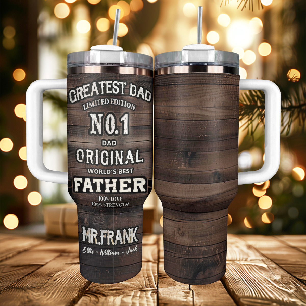 Shineful Personalized Tumbler The Greatest Dad