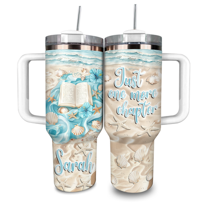 Shineful Personalized Tumbler Just One More Chapter Beachy