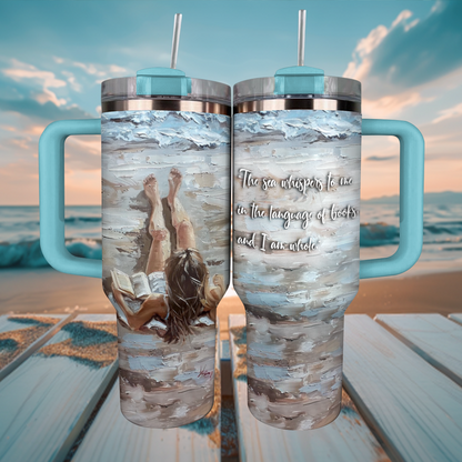 Shineful Tumbler Personalized Reading Lover Favorite Quote Ocean Lover