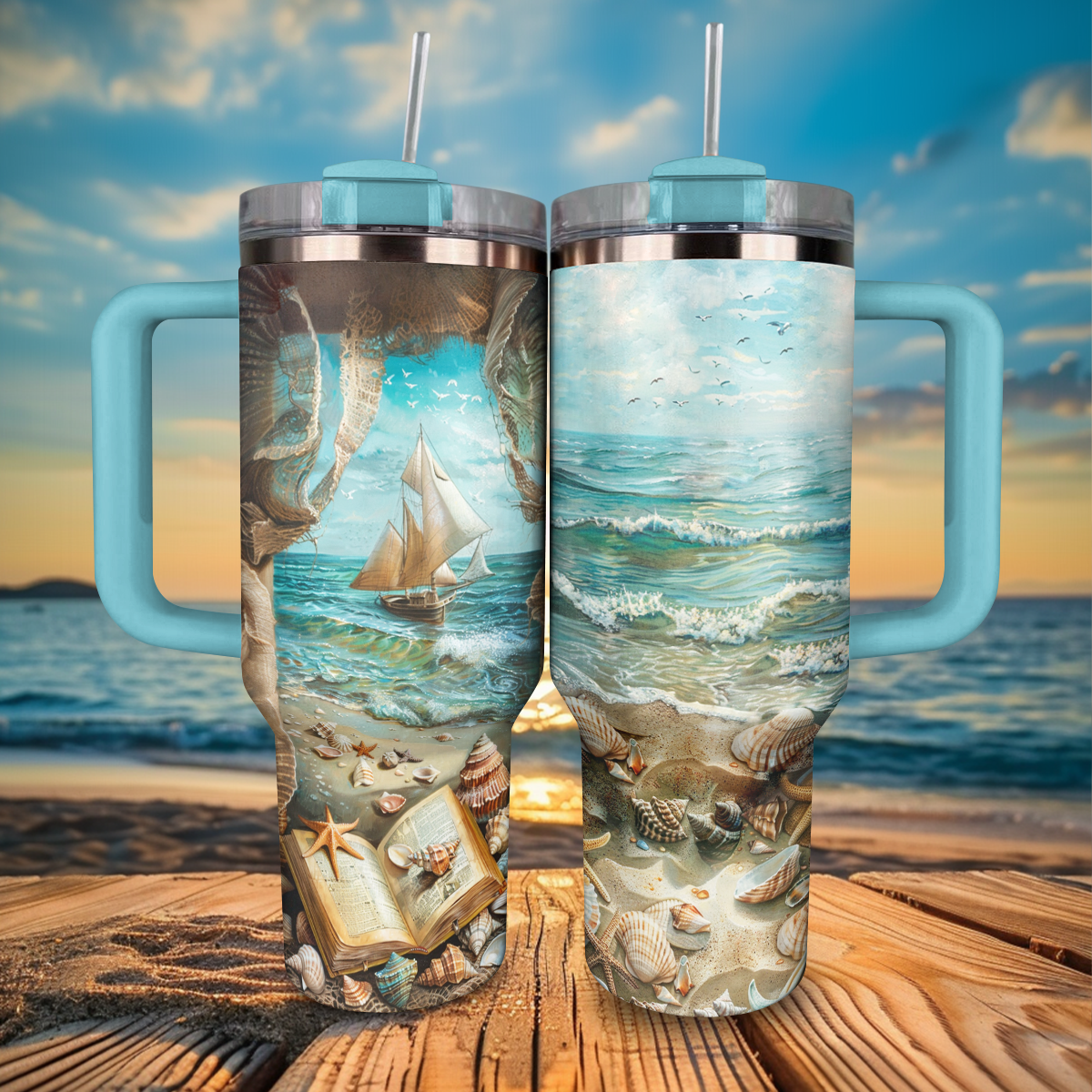 Shineful Tumbler Maritime Muses Reading Adventure