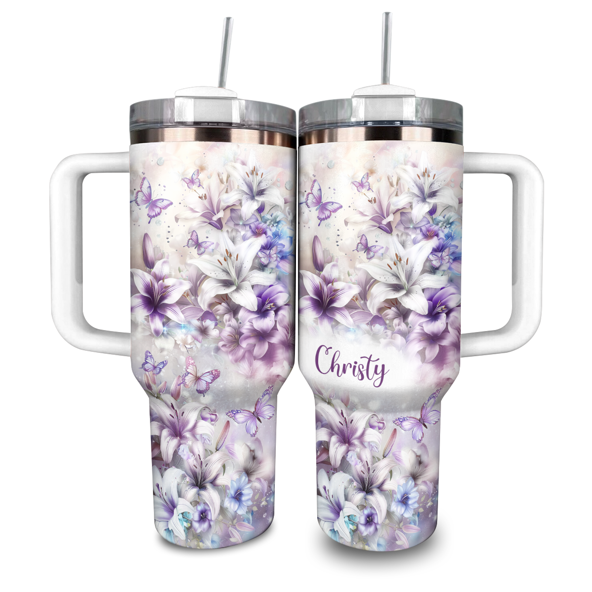 Shineful Personalized Glossy Fluttering Purple Butterfly