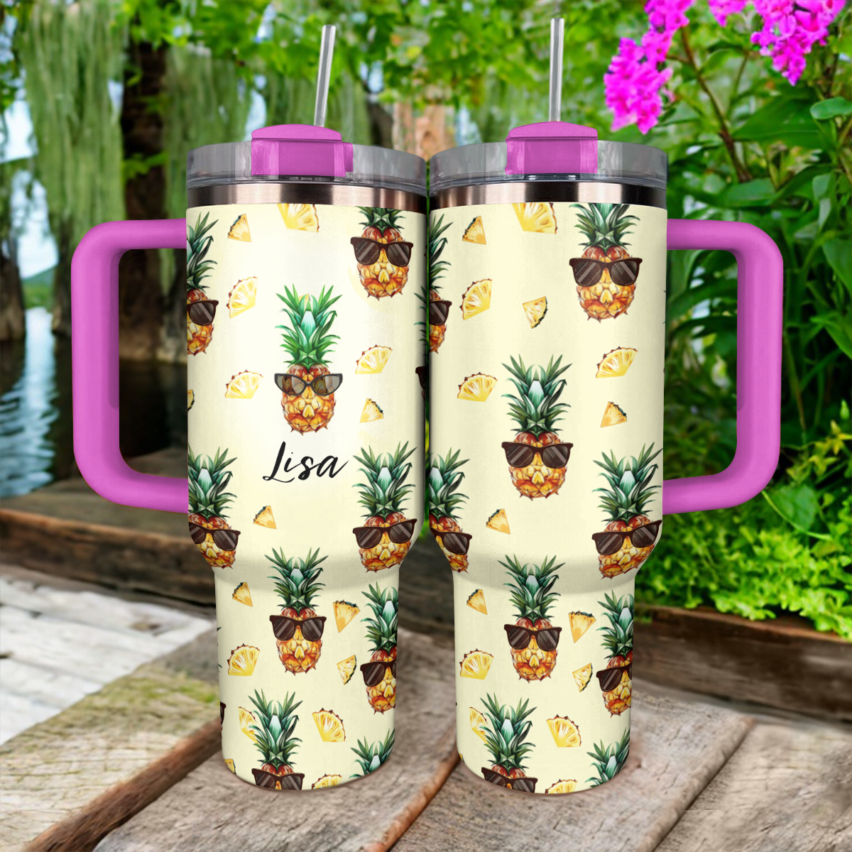 Shineful Tumbler Personalized Pinepapple Lover Lovely