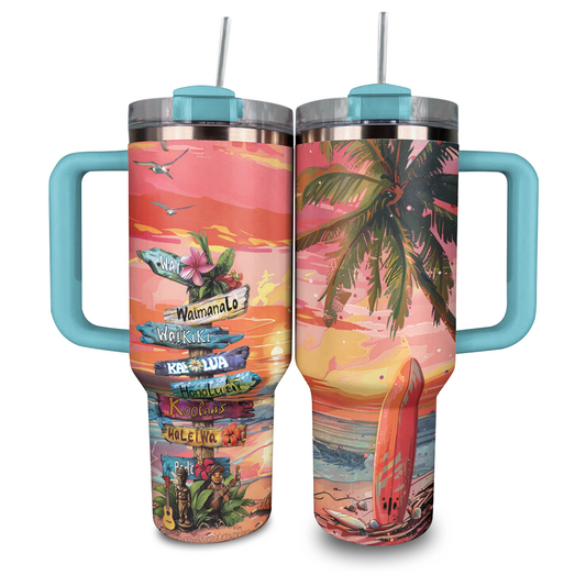 Shineful Tumbler Golden Hour Surfing