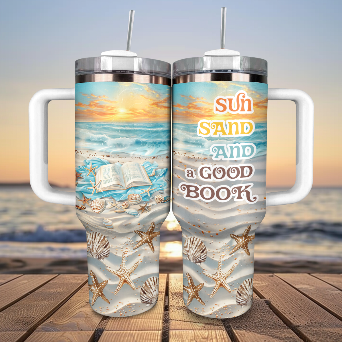 Shineful Tumbler Sunset Beach Reads