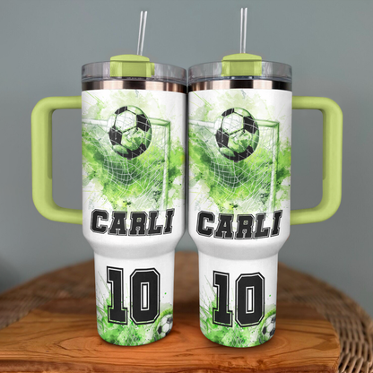 Shineful Personalized Tumbler Soccer Love