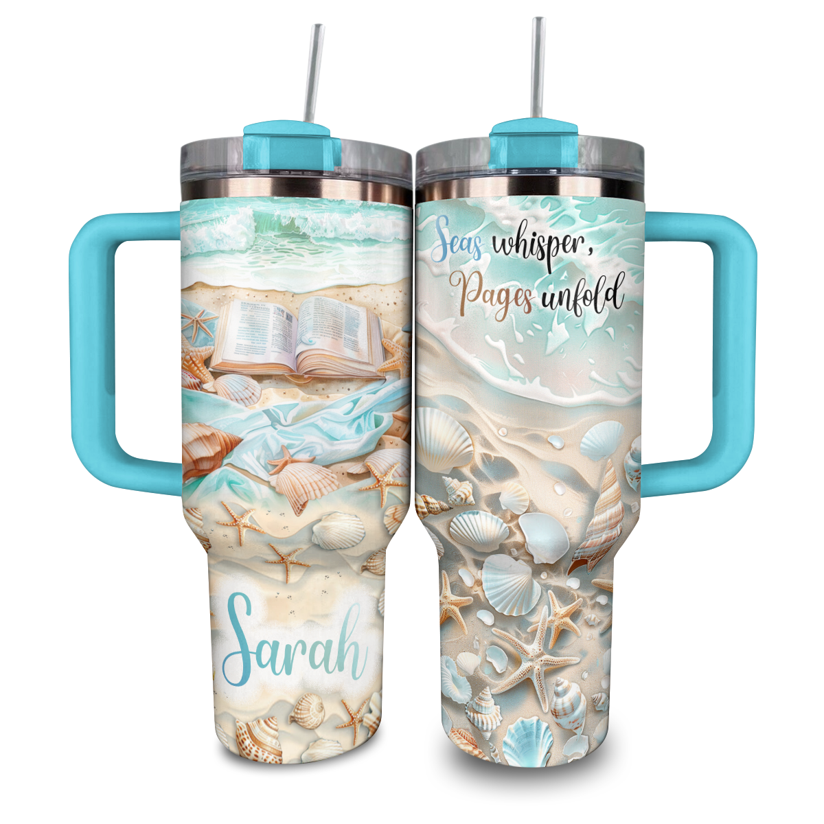 Shineful Personalized Tumbler Seas Whisper Pages Unfold