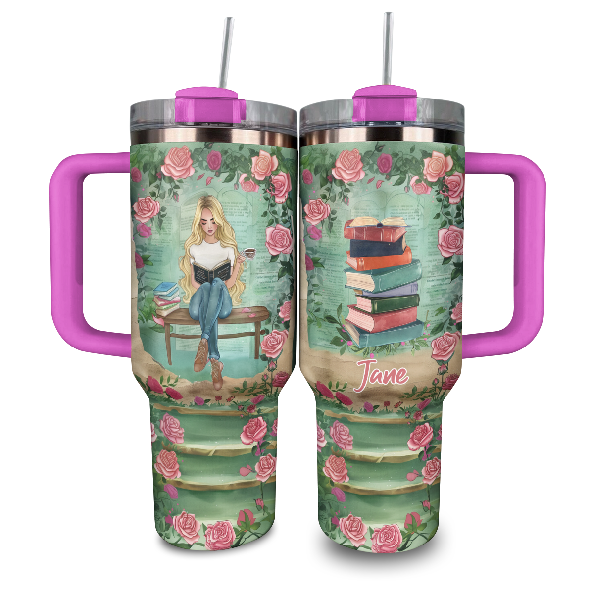 Shineful Personalized Tumbler Garden of Pages