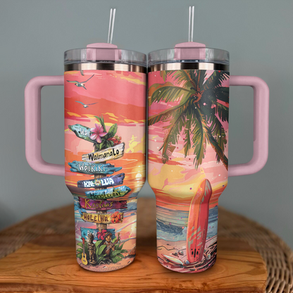 Shineful Tumbler Golden Hour Surfing