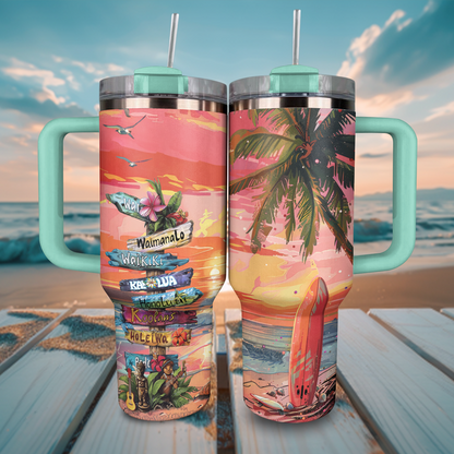 Shineful Tumbler Golden Hour Surfing