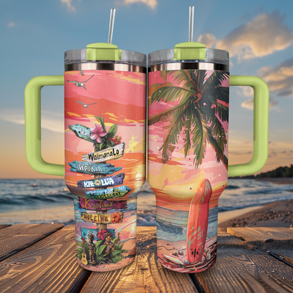 Shineful Tumbler Golden Hour Surfing