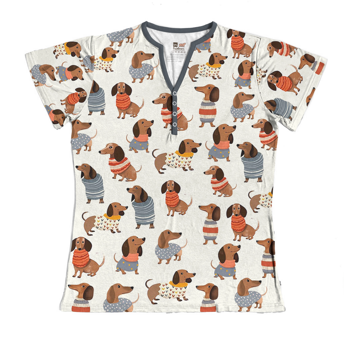 Shineful Pajama Shorts Dachshund Cuteness Overload