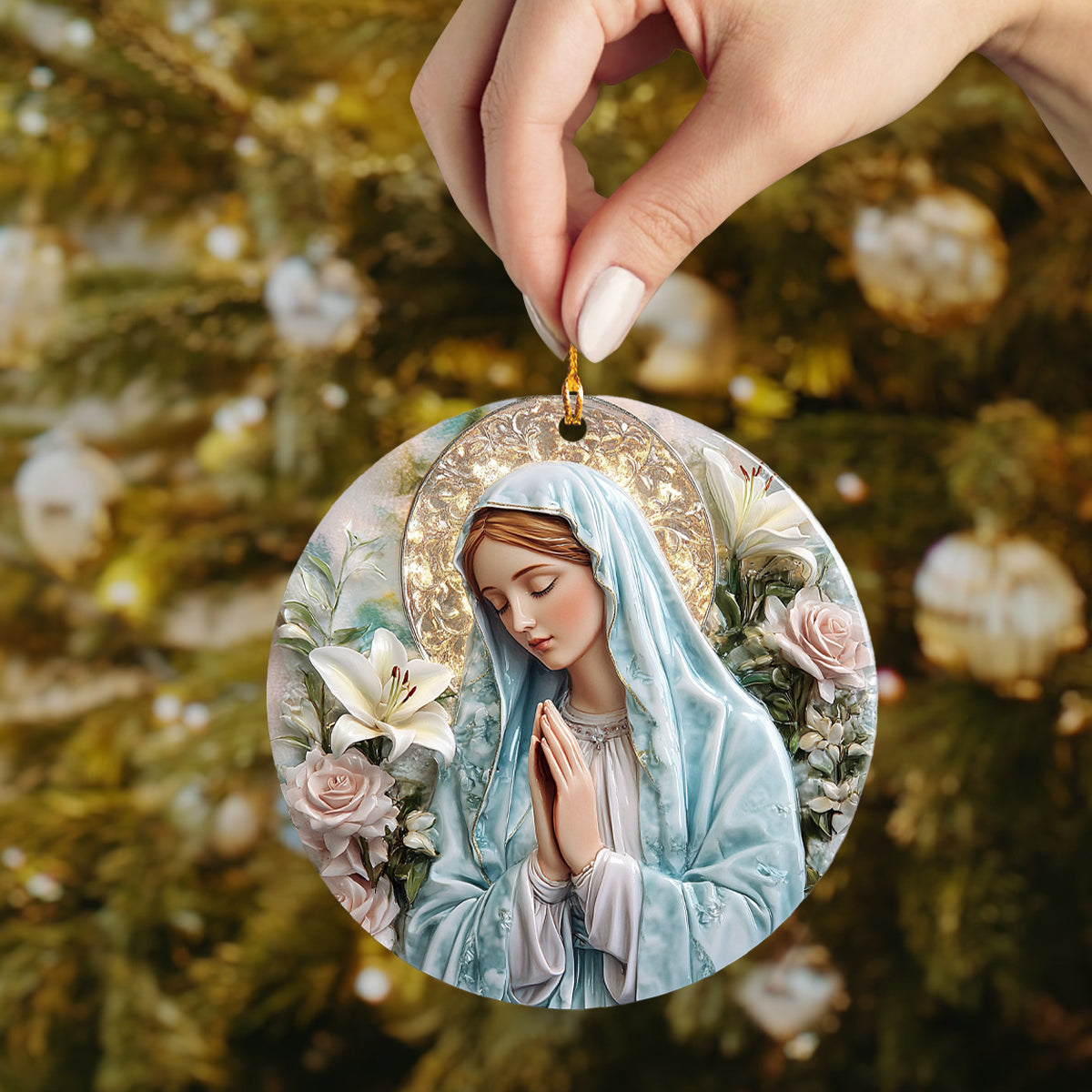 Shineful 2D Acrylic Ornament - Graceful Virgin Mary