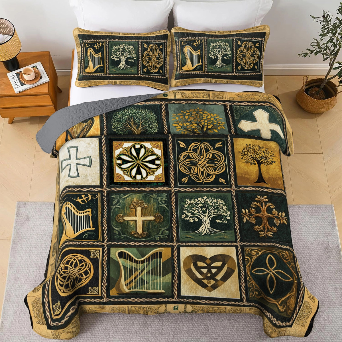 Shineful All Season Quilt 3-Piece Set Celtic Irish Heritage