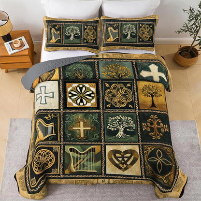 Shineful All Season Quilt 3-teiliges Set Celtic Irish Heritage