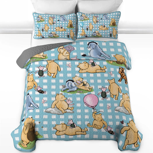 Shineful All Season Quilt 3-Piece Set Winnie the Pooh Picnic