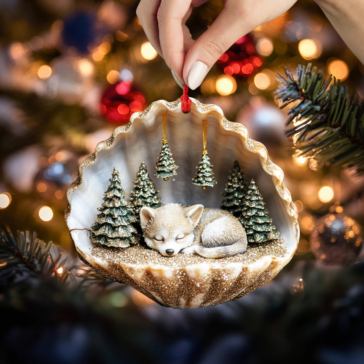 Shineful 2D Acrylic Ornament Cozy Woodland Haven