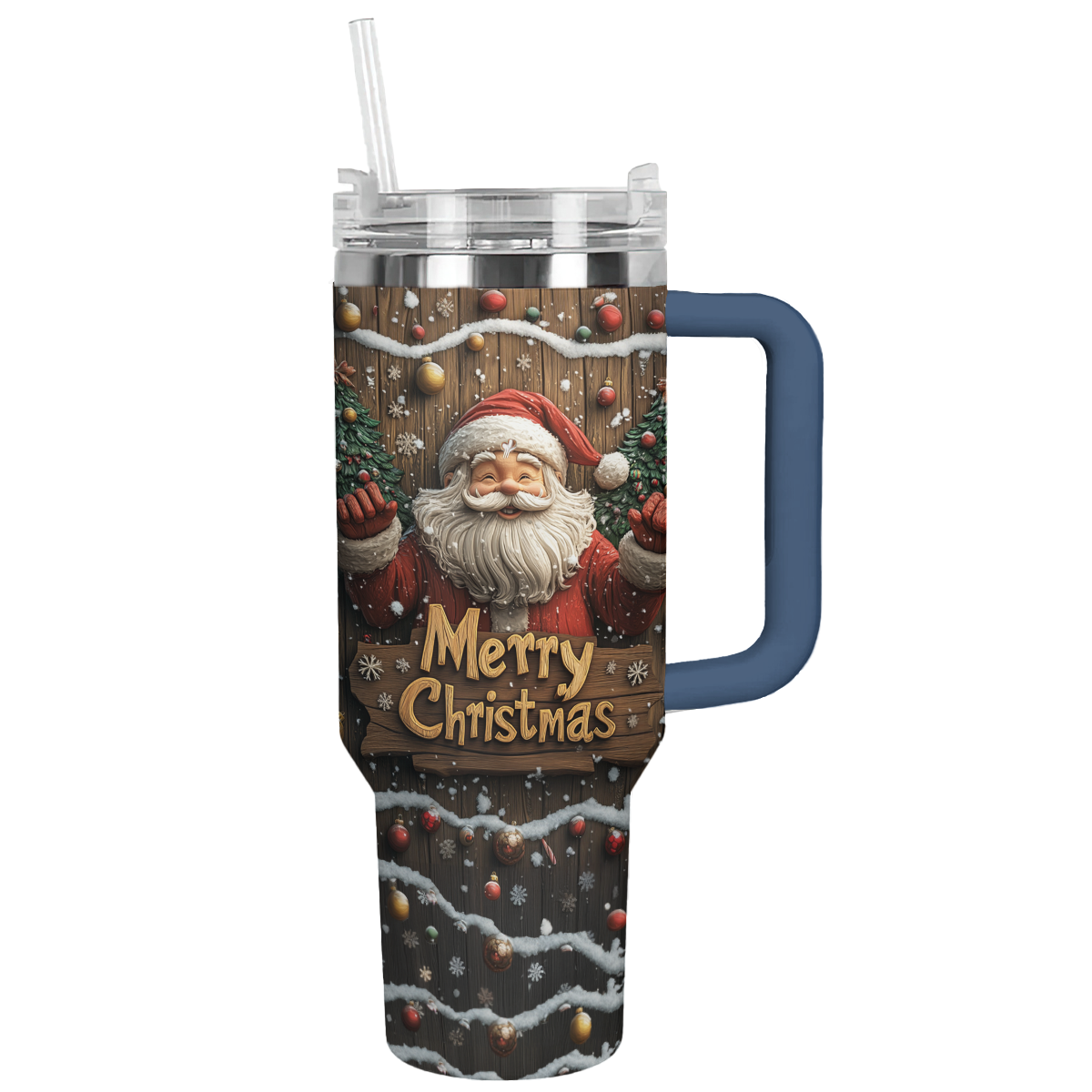 Shineful Tumbler Wooden Santa Delight