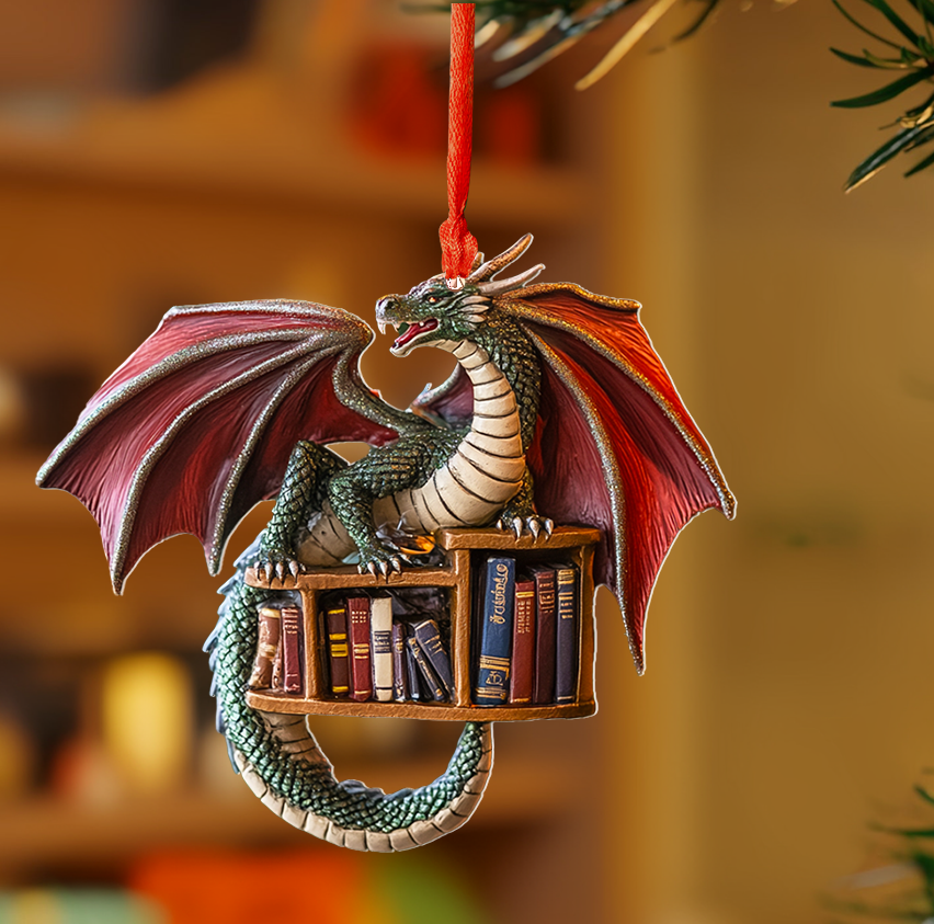 Shineful 2D Acrylic Ornament - Mystic Pages and Dragon Wings