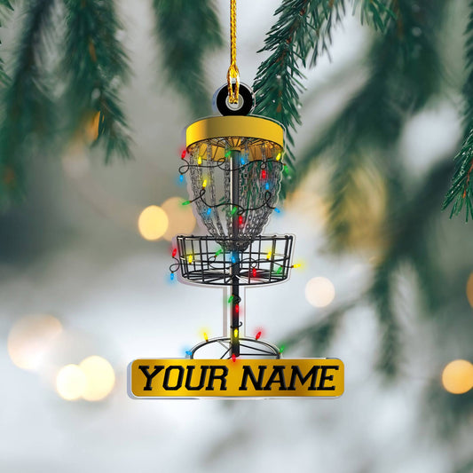 Shineful 2D Acrylic Ornament - Personalized Disc Golf Basket