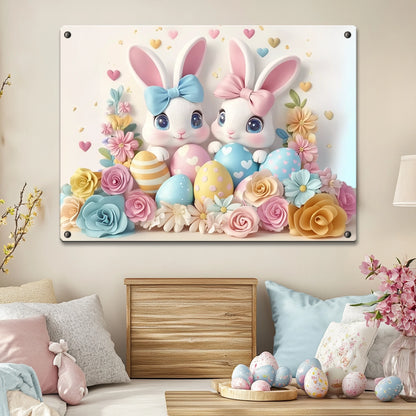 Shineful 2D Metal Sign Easter Bunny Love