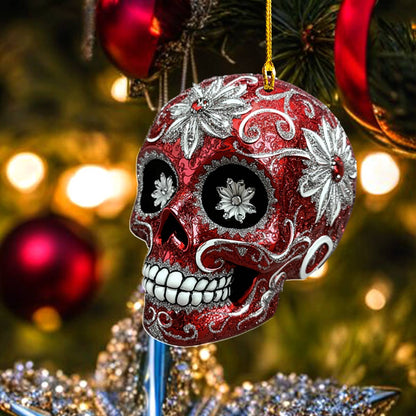 Shineful 2D Acrylic Ornament Red Sugar Skull