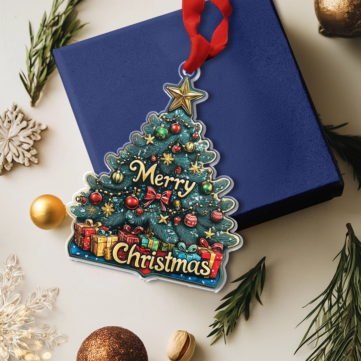 Shineful Acrylic Ornament Merry Christmas Tree