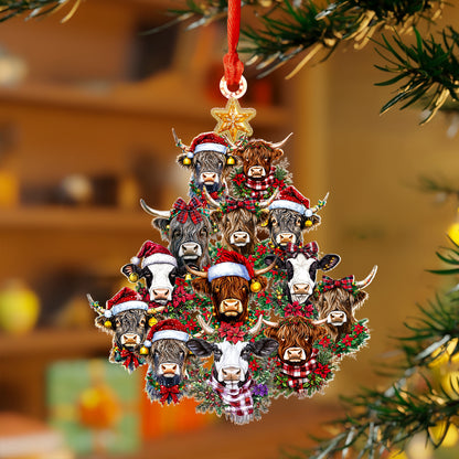 Shineful 2D Acrylic Ornament - Cow-Mas Cheer