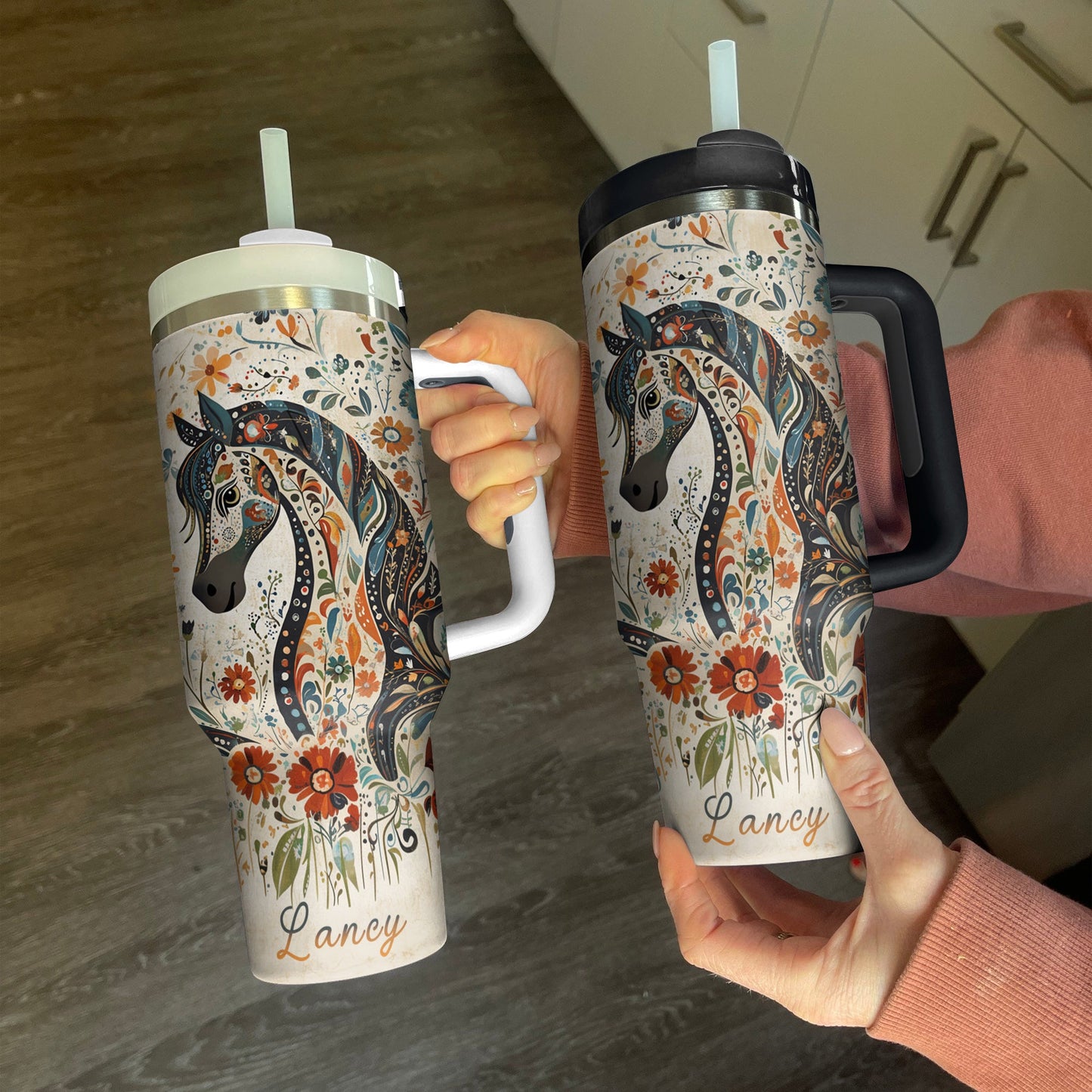 Shineful Tumbler Floral Spirit Horse