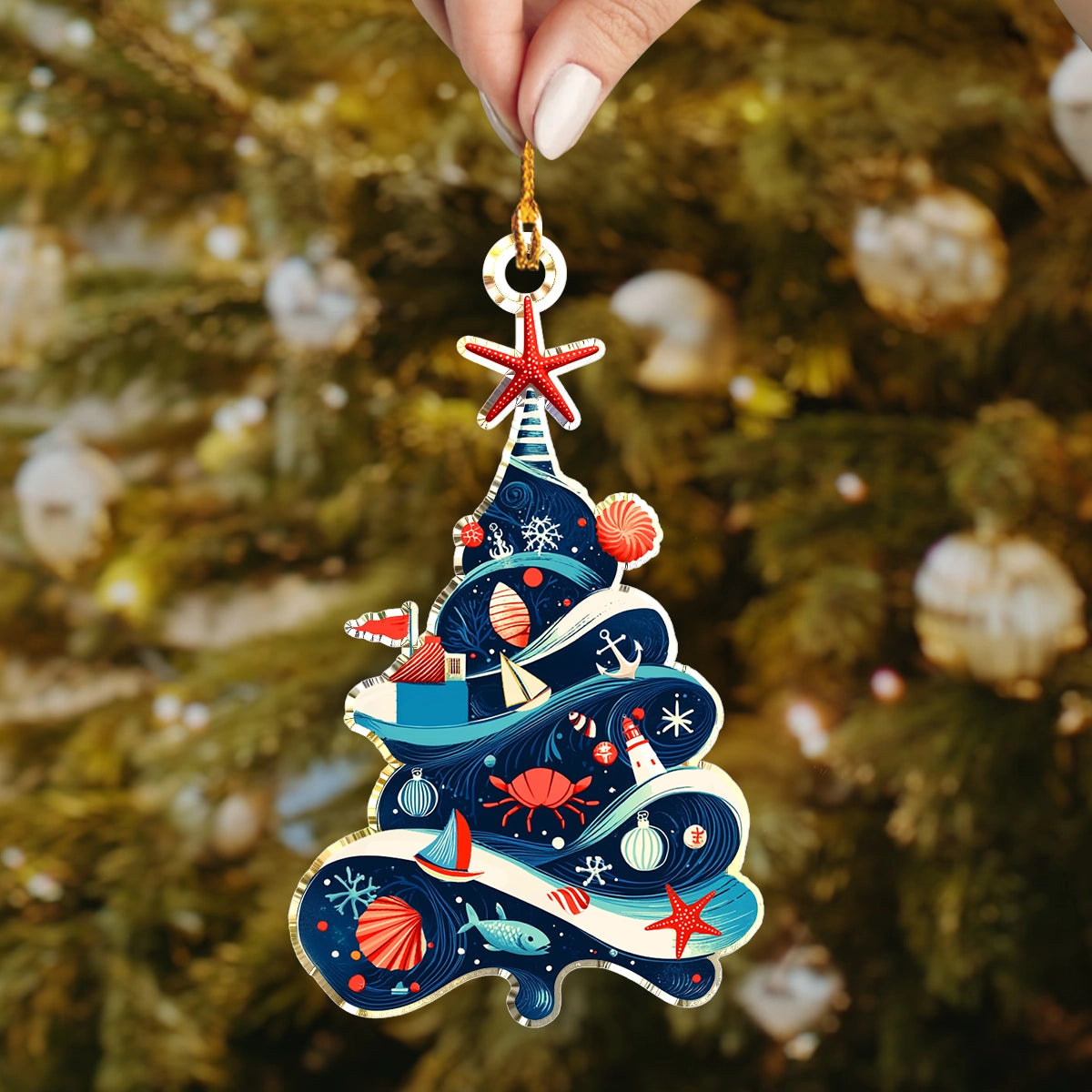 Shineful Acrylic Ornament Nauti-Tree Christmas