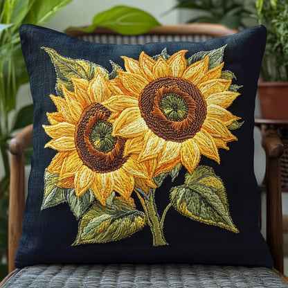 Shineful Pillow 2D Flat Print Sunflower Radiance