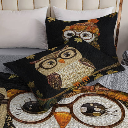 Shineful All Season Quilt 3-Piece Set - Autumn Owl Harmony