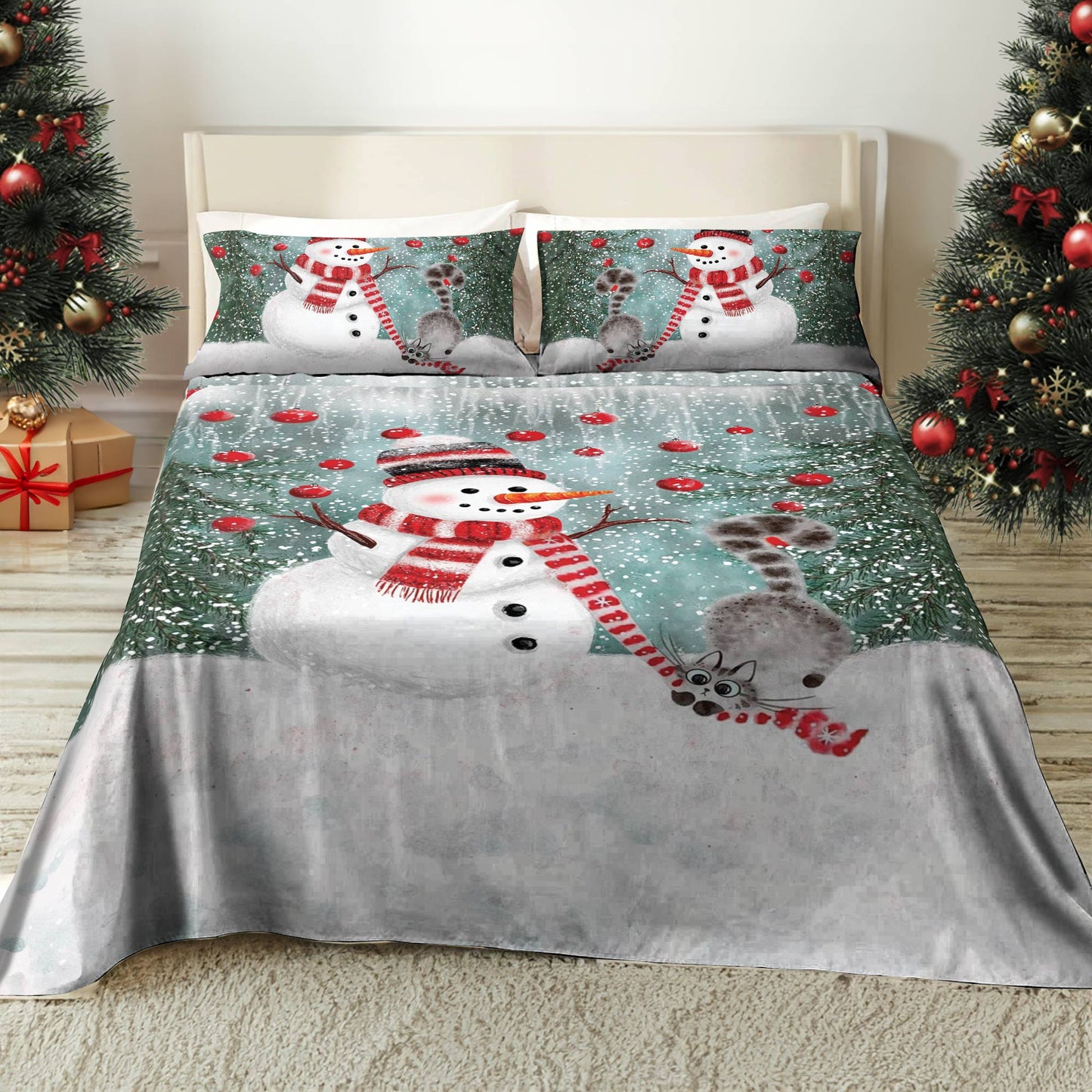 Ensemble de draps Shineful 4 pièces Snowy Friends