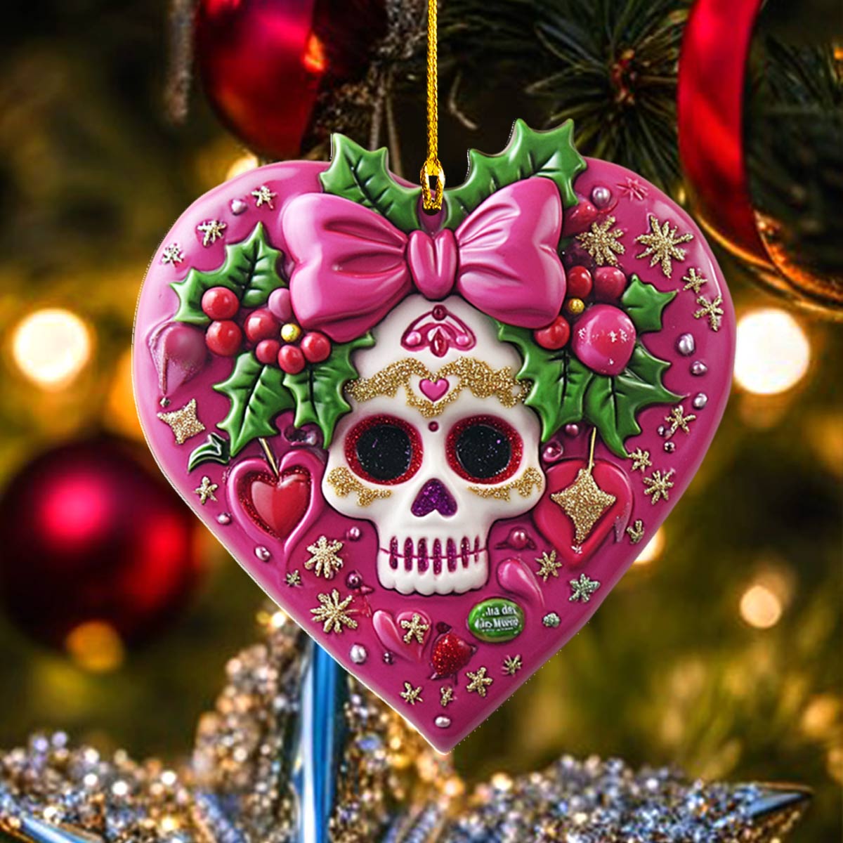 Shineful 2D Acrylic Ornament Pretty Skull