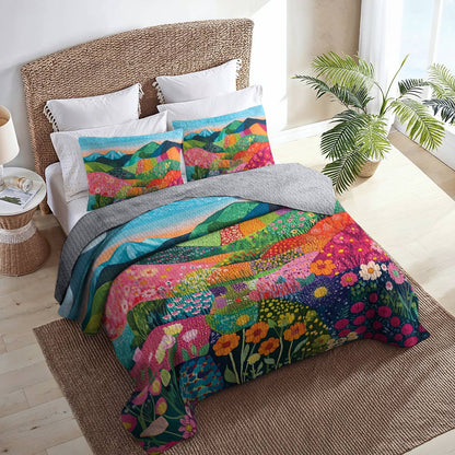 Shineful All Season Quilt 3-Piece Set Vibrant Hills