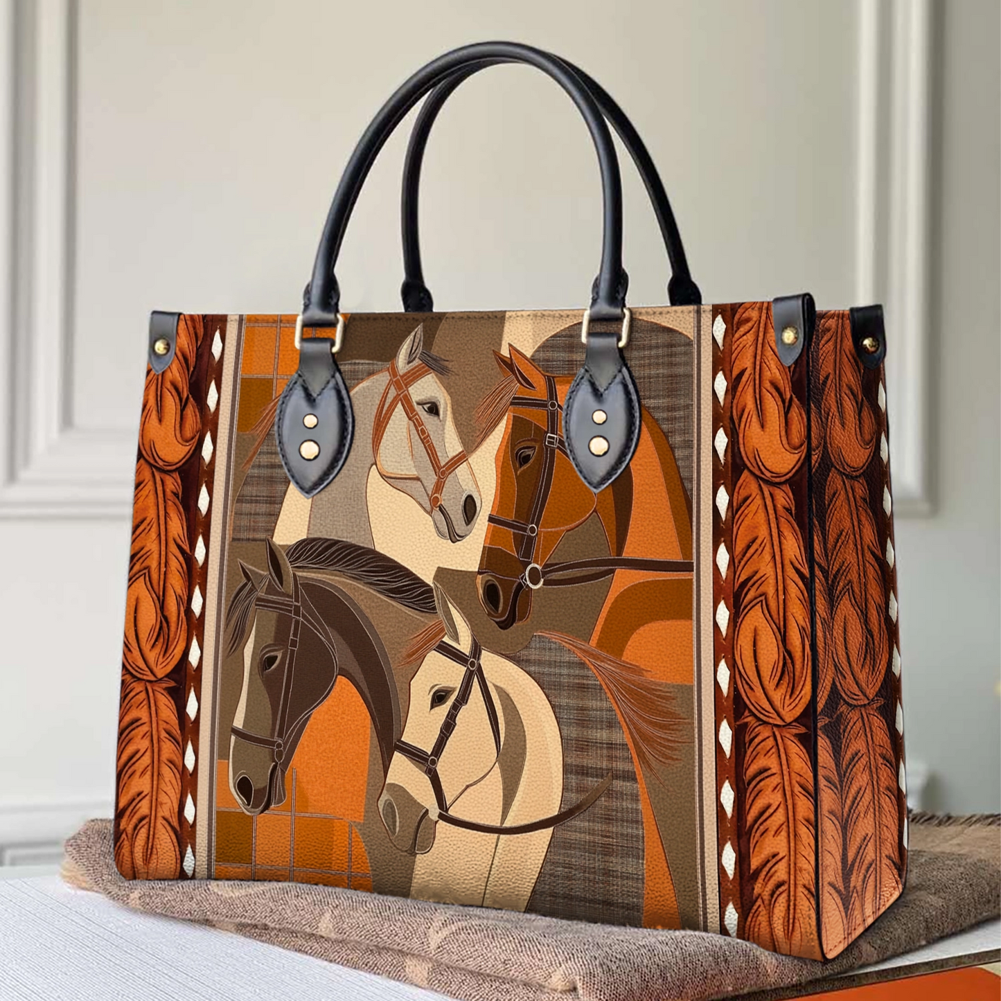 Sac en cuir brillant Masterpiece en forme de cheval