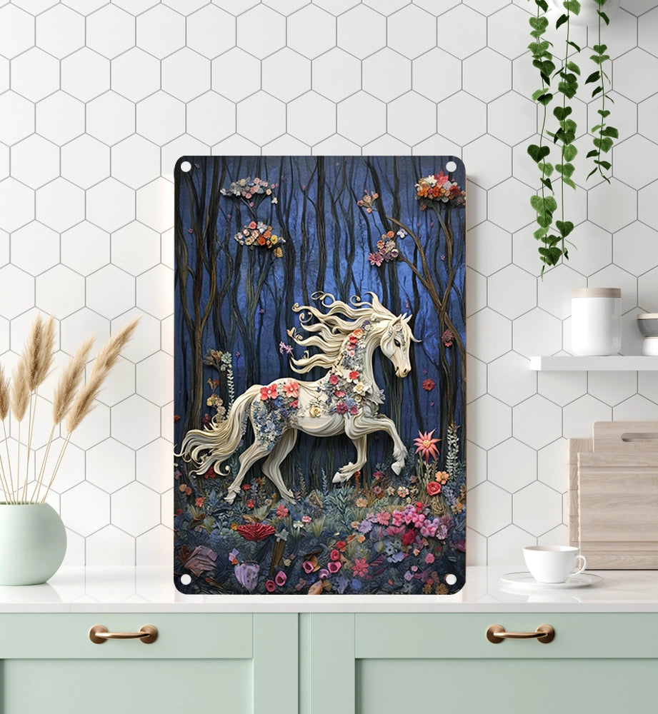 Shineful 2D Metal Sign Horse Mystical Equine Dreams