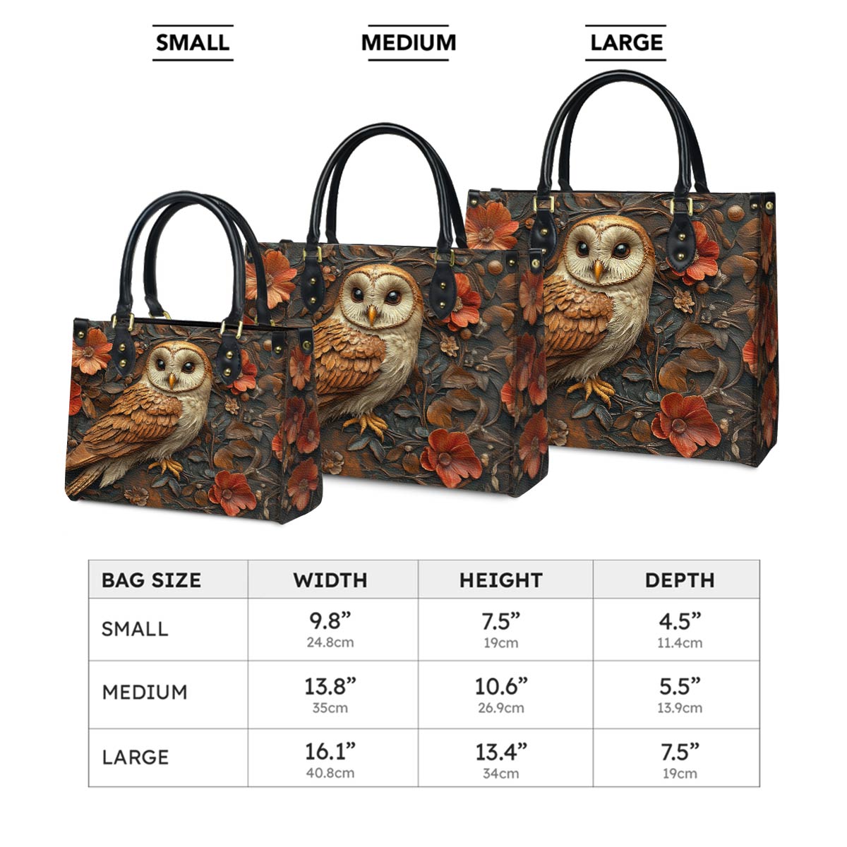 Shineful Leather Bag - Autumn Majesty Owl