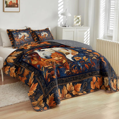 Shineful All Season Quilt 3-Piece Set - Majestic Horse Dreamscape