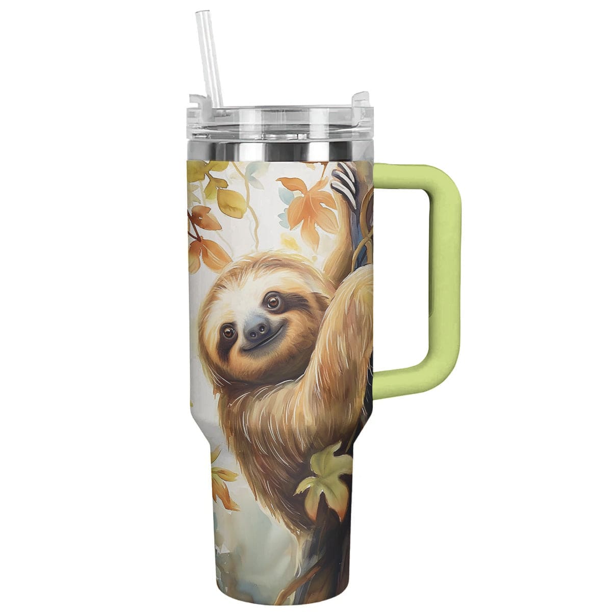 Sloth 40 Oz Shineful™ Tumbler Cute Nl09 Green 40Oz