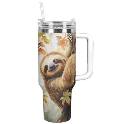 Sloth 40 Oz Shineful™ Tumbler Cute Nl09 White 40Oz